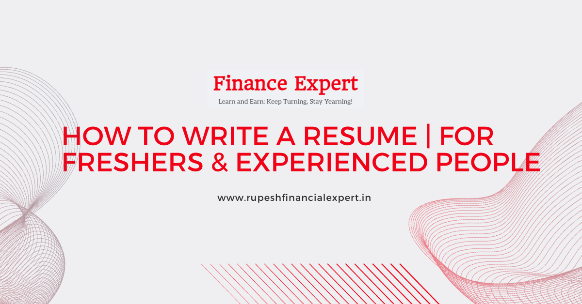 Resume Writing Tips for Freshers