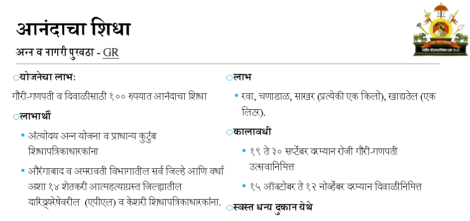 All schemes of Maharashtra Government
महाराष्ट्र सरकार की सभी योजनाएं
महाराष्ट्र शासनाच्या सर्व योजना