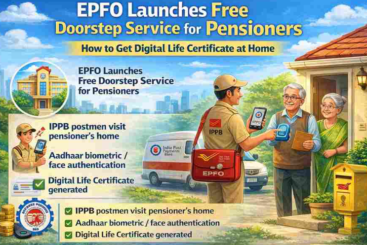 EPFO ने पेंशनर्स के लिए शुरू की फ्री डोरस्टेप सर्विस: जानें कैसे काम करती है नई सुविधा