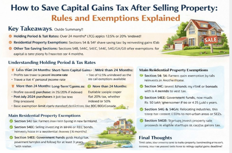 How to Save Capital Gains Tax After Selling Property in India: Rules and Exemptions Explained